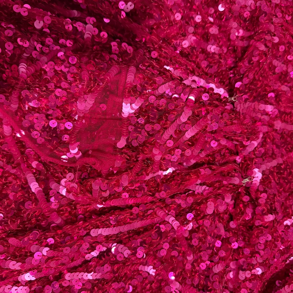 Riviera Pink Sequin Halter Prom Dress - Picture 7 of 15